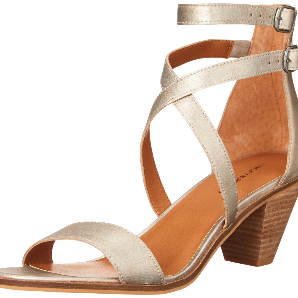 Lucky Brand Platinum Ressia Strappy Heeled Sandals 11